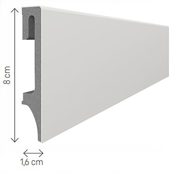 zocalo espumo gris claro